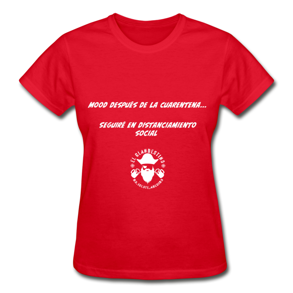 Seguire en distanciamiento social (t-shirt) - red
